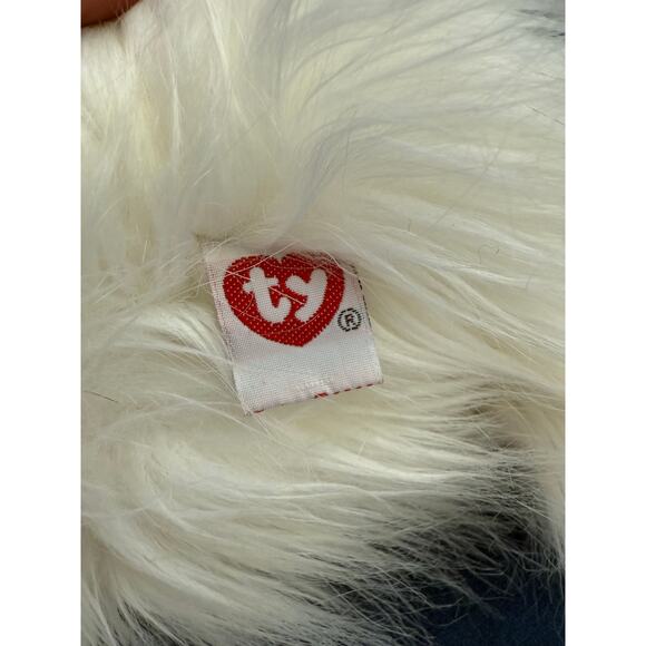 Ty Vintage Sugar White Fluffy Cat Realistic Plush‎ 2002 Long Hair Blue Eyes 12" - Picture 7 of 9